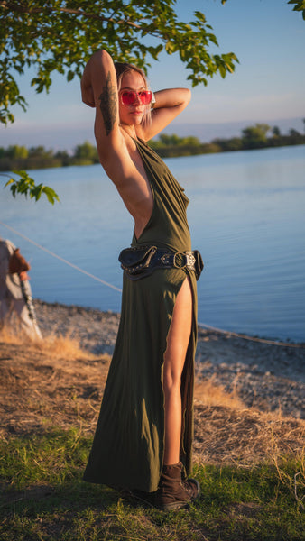 Peek a Boo Double Slit Dress, Festival Clothing