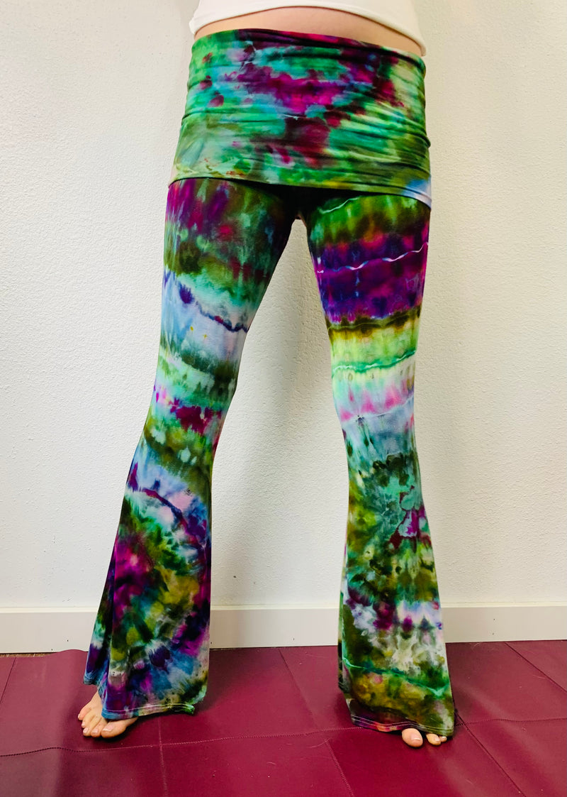 Tie Dye Fold Over Flares