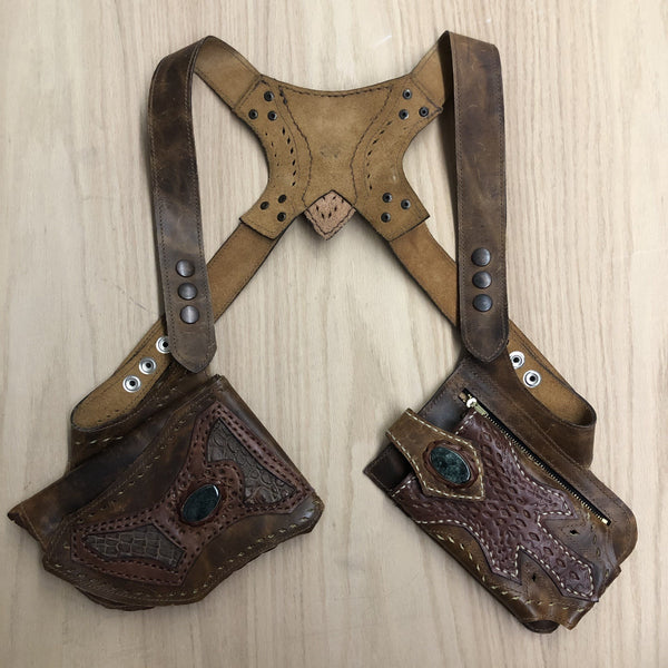 Handmade Leather Holster - Jade/Black Jade