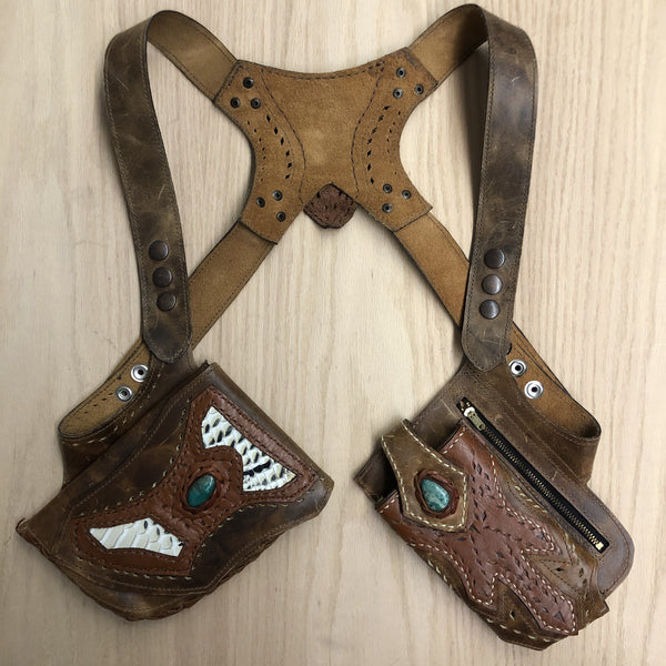 Handmade Leather Holster - Jade/Amazonite