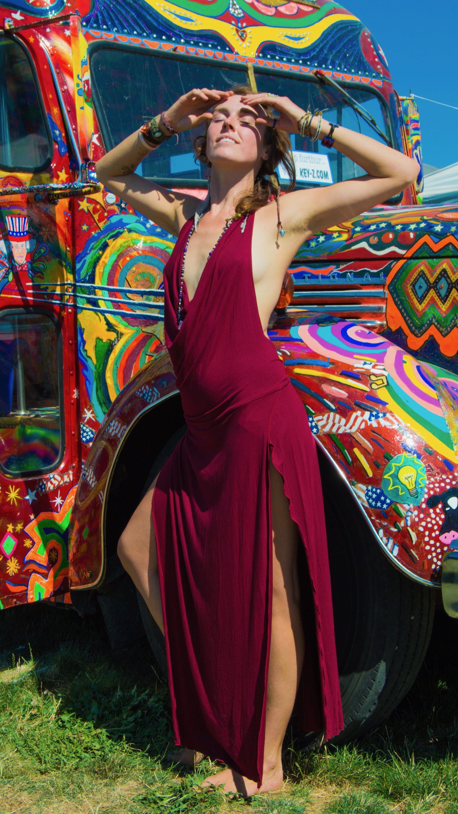 Double slit dress online
